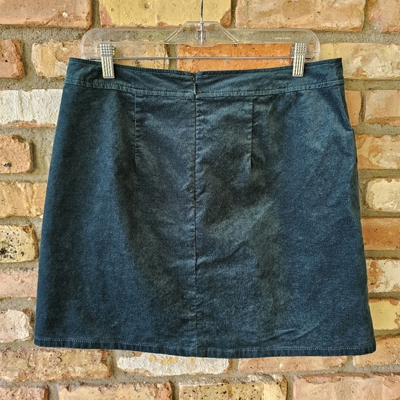 LOFT Dark Teal Green Velveteen Mini Skirt - Picture 5 of 11